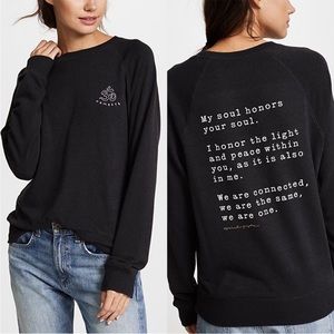 Spiritual Gangster Om Namaste Old School Pullover Sweatshirt Women’s S Relaxed